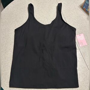 POSHDIVAH Women Sports Bra Longline Padded Tank Top Size XXL Black New with tags